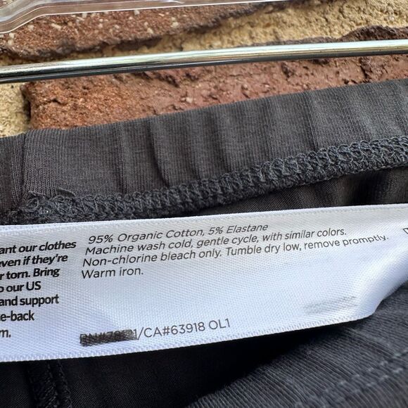 Eileen Fisher Stretch Organic Cotton Ankle Leggings graphite gray 2X NEW - Picture 5 of 8